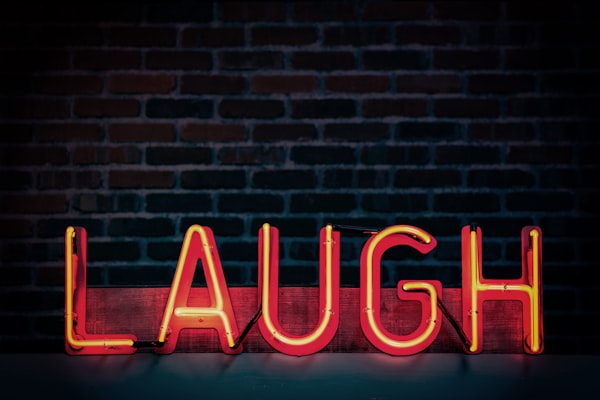 Audience laughing at comedy club